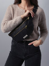 Belt Bag Orsel Waxed Rivedroite Zwart waxed ORSELWAX-vue-porte